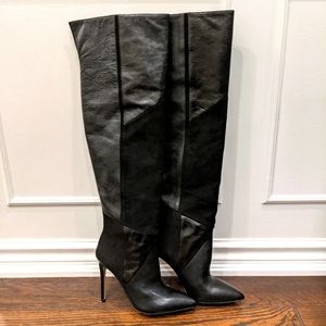 Aldo Cherell Black Leather Boots - 9